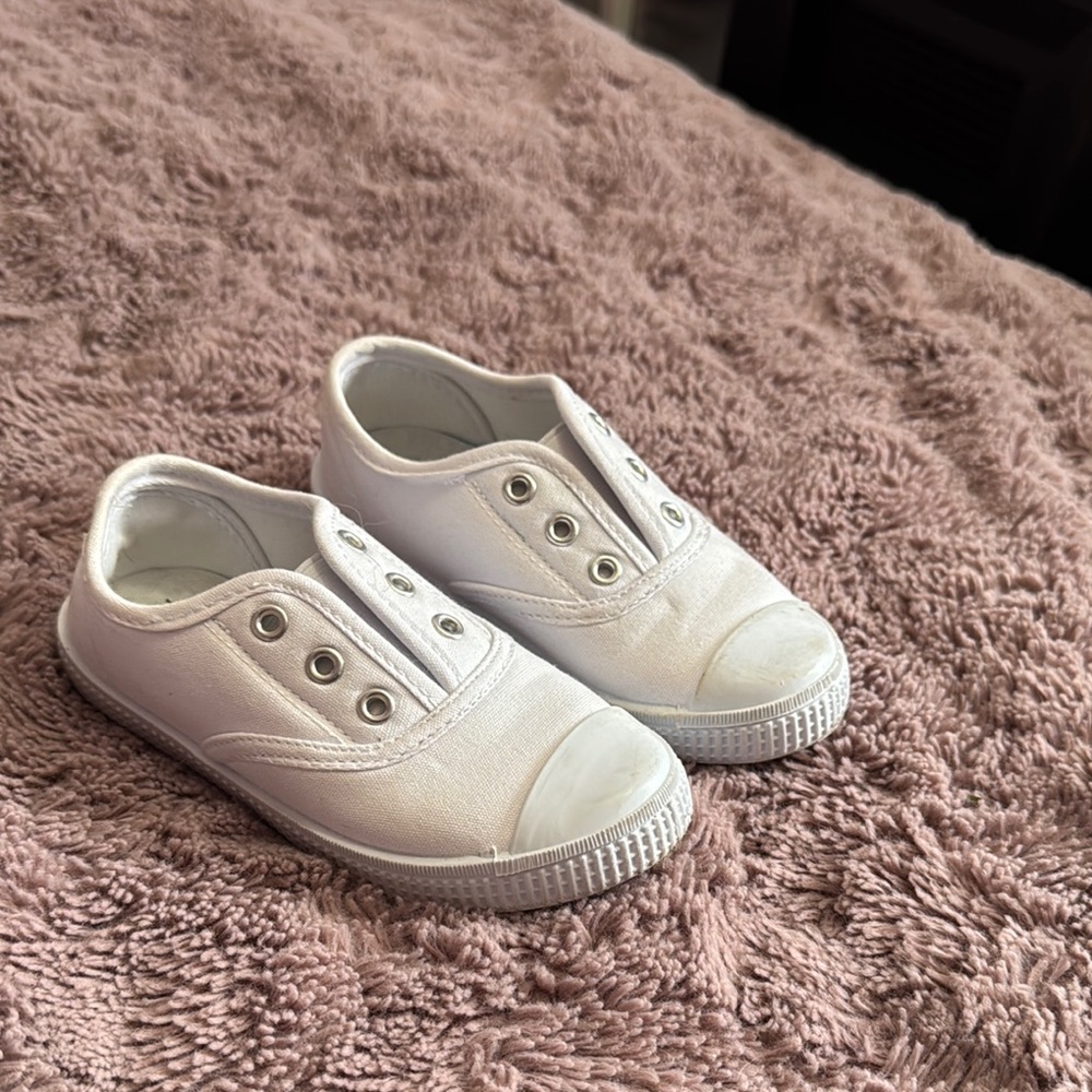 Classic White Kids Sneakers